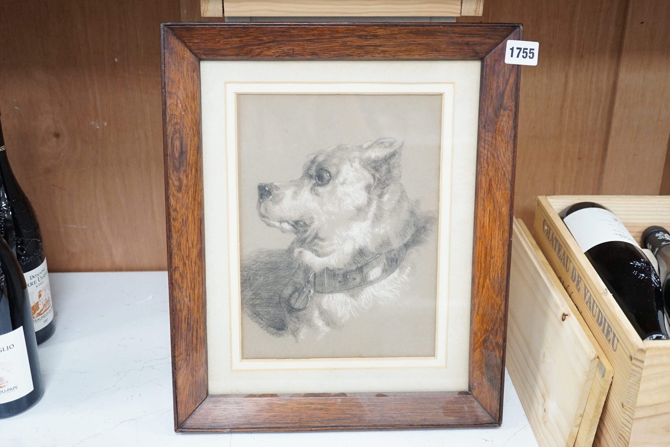 After Sir Edwin Henry Landseer RA (1802-1873), pencil, Study of a dog, ‘Alexander and Diogenes', Tate gallery, London letter verso, 27 x 19cm. Condition - fair
